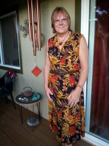 7/20/2014 At home in my orange dress