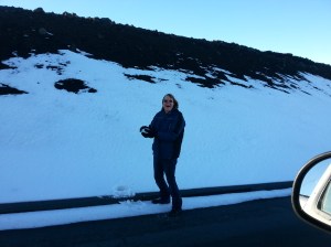Jan. 3, 2015 Snow at the summit of Mt. Haleakala